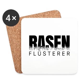 Rasenflüsterer - Rasen Flüsterer Gärtner Garten - Untersetzer (4er-Set) - Weiß - Vorne