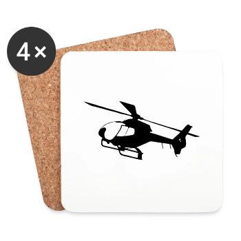 ec120 ah120 Hubschrauber Helikopter Helicopter - Untersetzer (4er-Set) - Weiß - Vorne