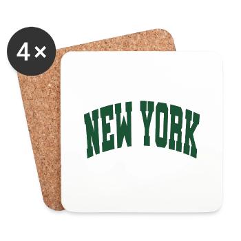 New York lettering green - Coasters (set of 4) - white - Front