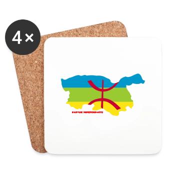 KABYLIE INDÉPENDANTE - Dessous de verre (lot de 4) - blanc - Devant