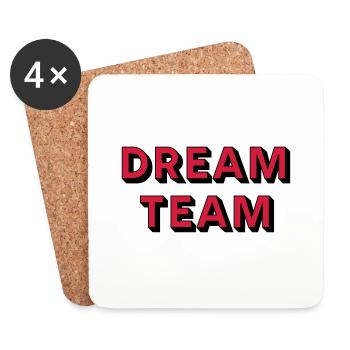 DREAMTEAM - Coasters (set of 4) - white - Front