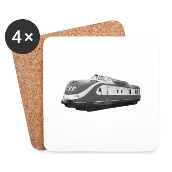 TEE Trans Europ Express Triebzug Bundesbahn Lok - Untersetzer (4er-Set) - Weiß - Vorne