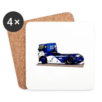 camion - Dessous de verre (lot de 4) - blanc - Devant