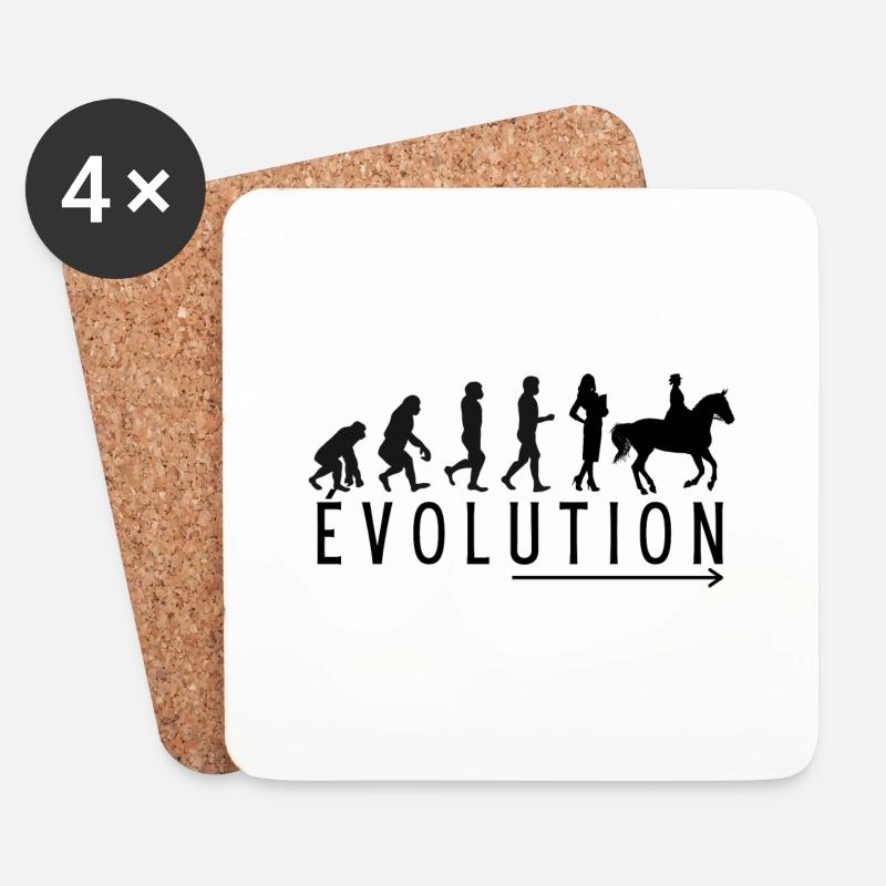 Evolution Equitation - Coasters (set of 4) - white