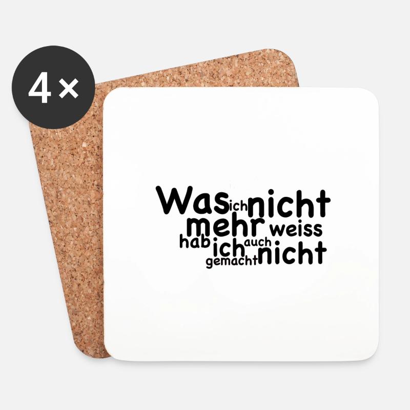 Cooler Spruch - Untersetzer (4er-Set) - Weiß