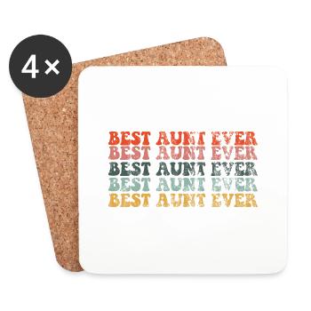 Best Aunt Ever - Beste Tante - Untersetzer (4er-Set) - Weiß - Vorne