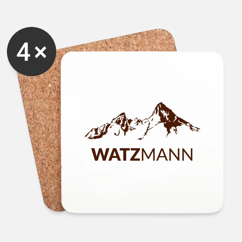 Berg Watzmann 2713 Wandern Klettern Bergsteiger - Untersetzer (4er-Set) - Weiß