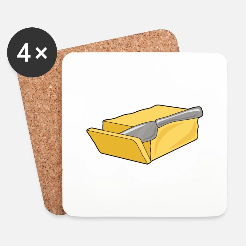 Butter - Untersetzer (4er-Set) - Weiß