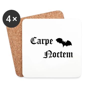 carpe noctem bat for the black scene - Coasters (set of 4) - white - Front