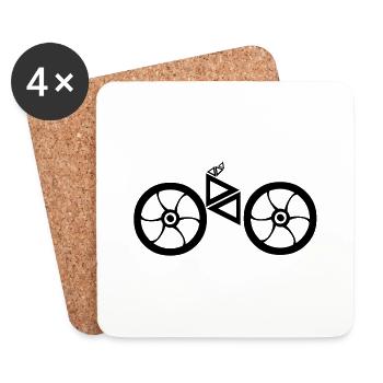 cycling - Coasters (set of 4) - white - Front