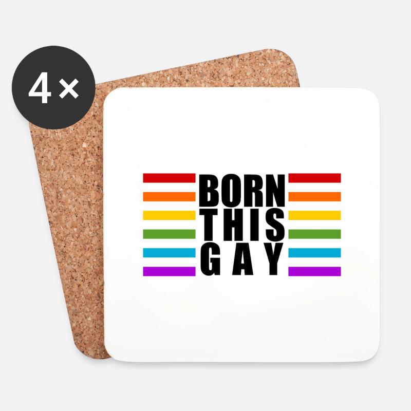 Born this gay - Untersetzer (4er-Set) - Weiß