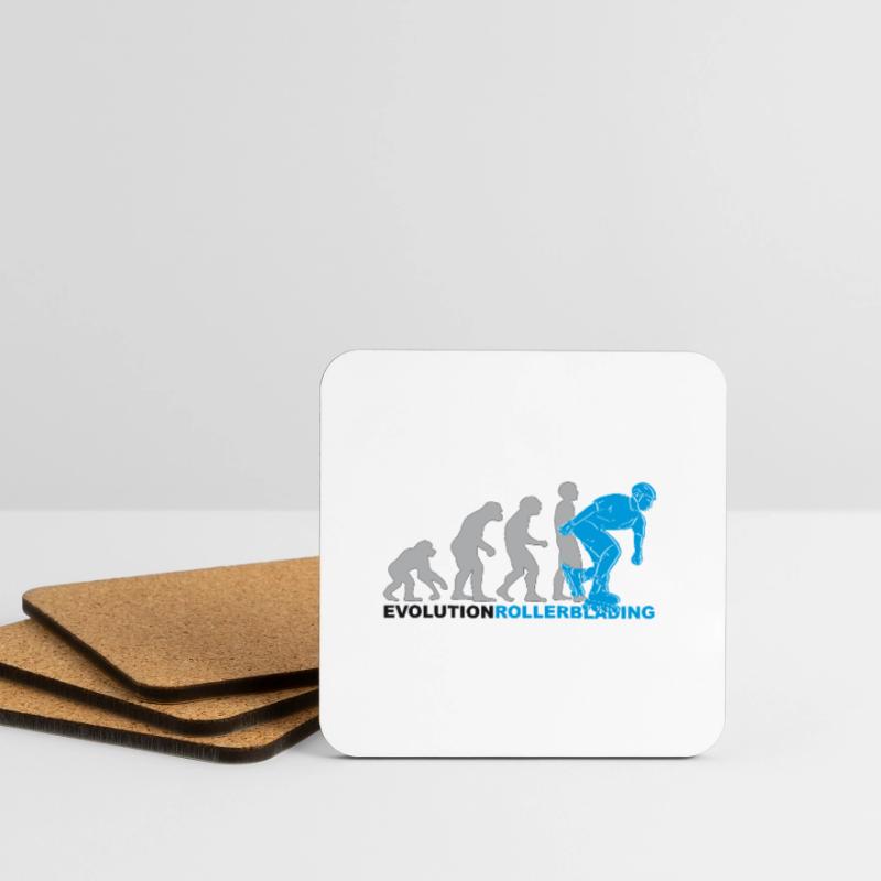 evolution rollerblading, inline skates, skating Coasters (set of 4)