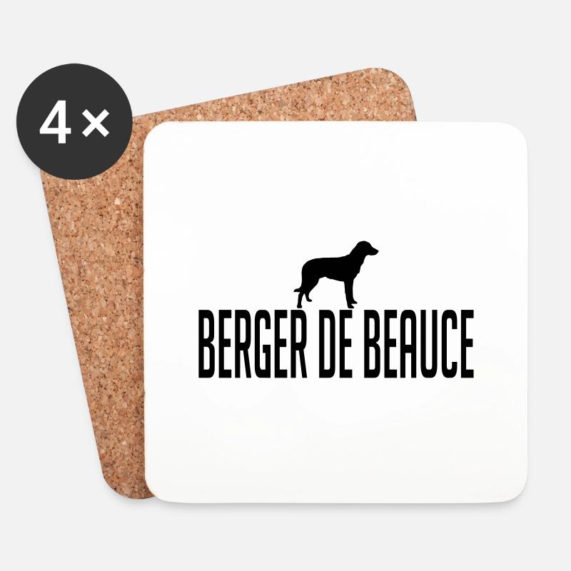 BERGER DE BEAUCE Hunderasse Hunde Hund Wilsigns - Untersetzer (4er-Set) - Weiß