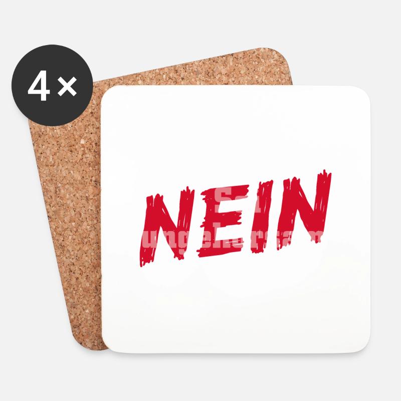 Sei ungehorsam... NEIN !!! - Untersetzer (4er-Set) - Weiß