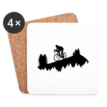 Cyclisme, Cyclisme, Cyclisme sur route - Dessous de verre (lot de 4) - blanc - Devant