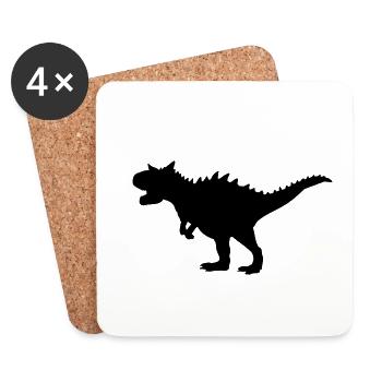 Carnotaurus Dinosaurier Dino Urzeit Raubsaurier - Untersetzer (4er-Set) - Weiß - Vorne