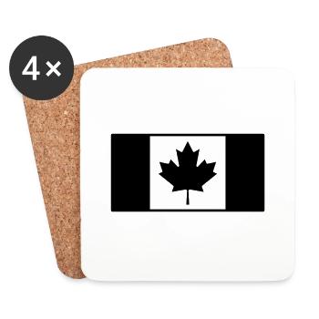 Canadian Tactical Flag - Coasters (set of 4) - white - Front