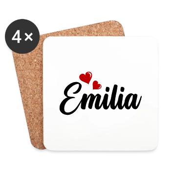 Emilia - Coasters (set of 4) - white - Front