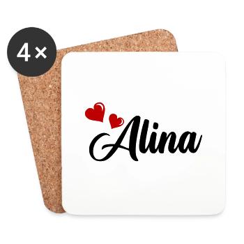 Alina - Untersetzer (4er-Set) - Weiß - Vorne