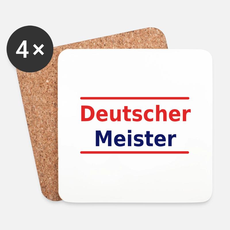 deutscher Meister - Untersetzer (4er-Set) - Weiß