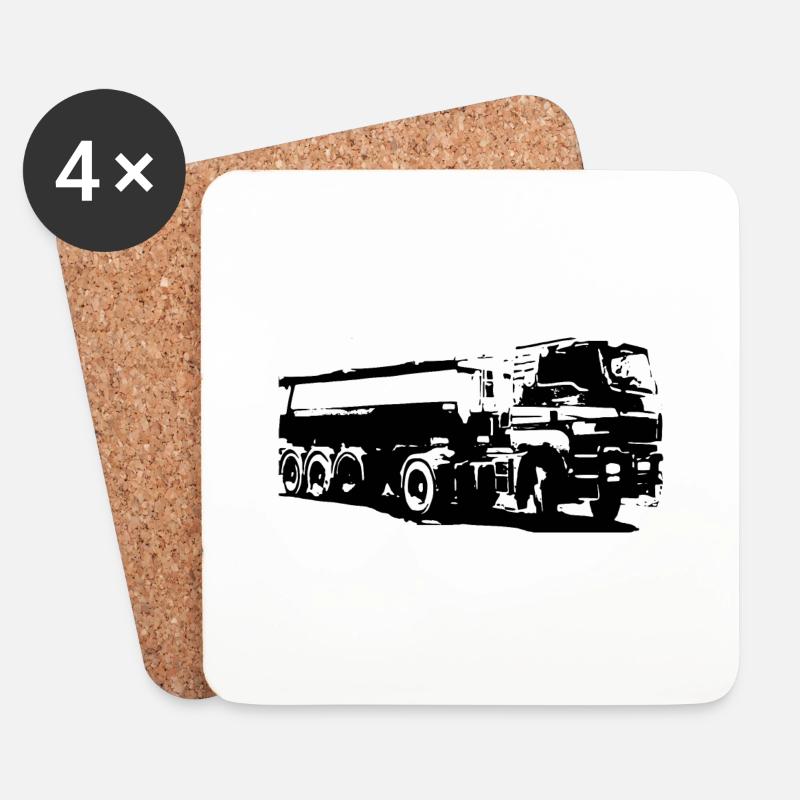 Truck - Untersetzer (4er-Set) - Weiß