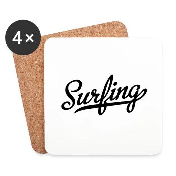 Surfing - Coasters (set of 4) - white - Front