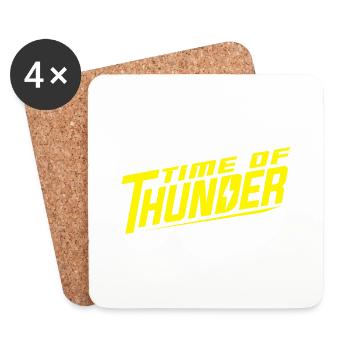 YELLOW POWER - Coasters (set of 4) - white - Front