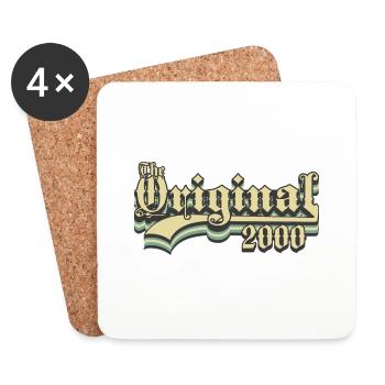 Born in 2000 the original - Coasters (set of 4) - white - Front
