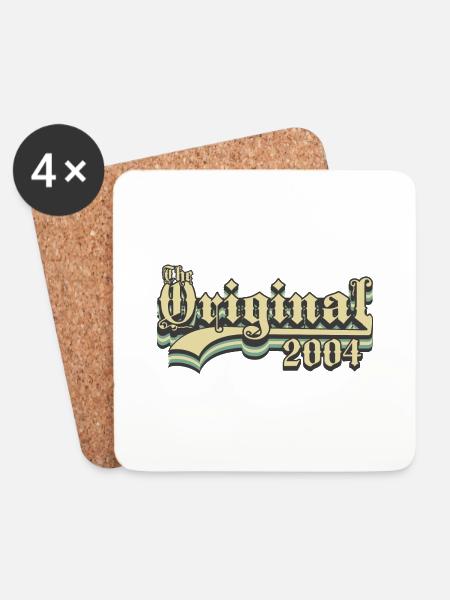 Born in 2004 the original - Coasters (set of 4) - white