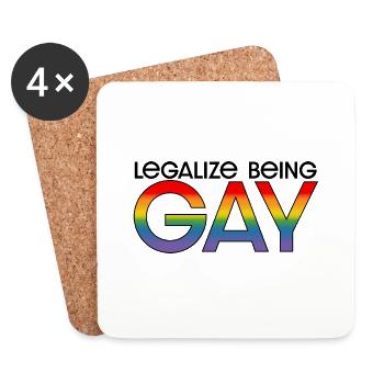 legalize being gay - Coasters (set of 4) - white - Front