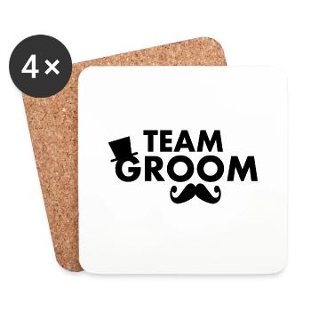 Team groom - Coasters (set of 4) - white - Front