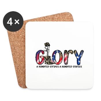 Glory A Hundred Stripes A Hundred Stories - Coasters (set of 4) - white - Front