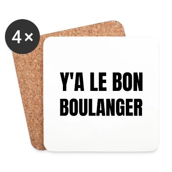 y a le bon boulanger - Dessous de verre (lot de 4) - blanc - Devant