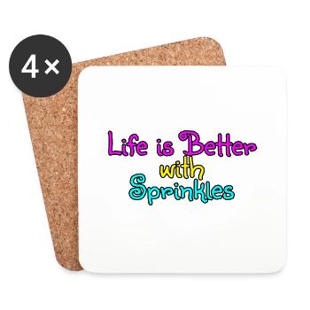 Life Is Better With Sprinkles 13 - Coasters (set of 4) - white - Front
