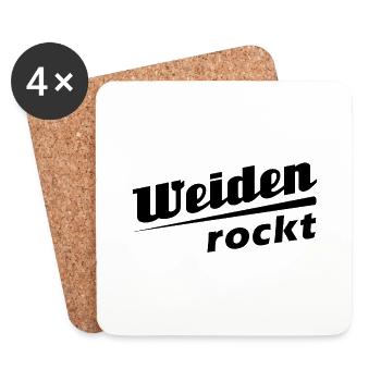 Weiden - Stadt best place ever - Untersetzer (4er-Set) - Weiß - Vorne