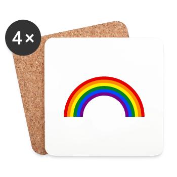 Lgbtq rainbow colors - Coasters (set of 4) - white - Front