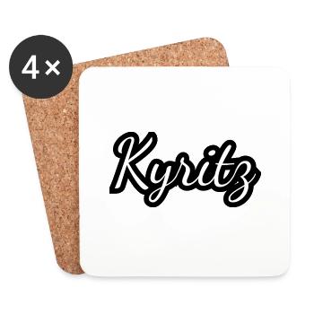 Kyritz - Textdesign mit Stadtnamen - Untersetzer (4er-Set) - Weiß - Vorne