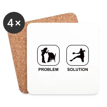 Handball club Handball handball players Handball players - Coasters (set of 4) - white - Front