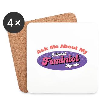 Frauen Gleichberchtigung Design und Feminist - Untersetzer (4er-Set) - Weiß - Vorne
