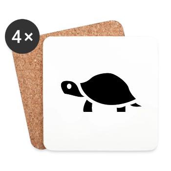 I am a slow walker, but I never walk back - Coasters (set of 4) - white - Front