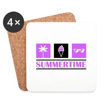 Summertime - Coasters (set of 4) - white - Front