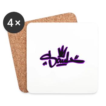 Soul - Schweizer Graffiti-Kleidungsmarke - Untersetzer (4er-Set) - Weiß - Vorne