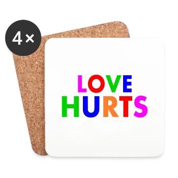 Love hurts - Coasters (set of 4) - white - Front