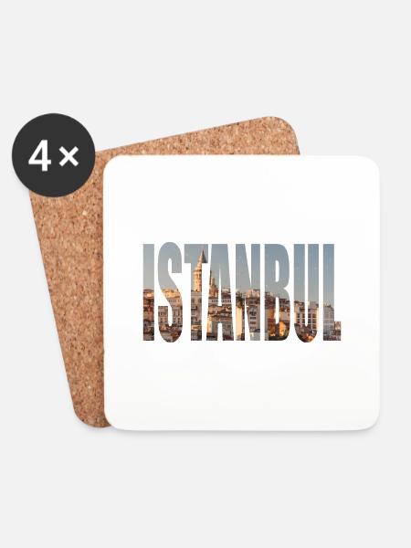istanbul - Untersetzer (4er-Set) - Weiß