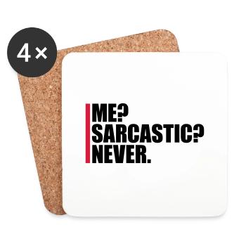 me sarcastic never Zitat - Untersetzer (4er-Set) - Weiß - Vorne