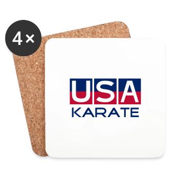 USA Karate - National Colors - United States - Coasters (set of 4) - white - Front