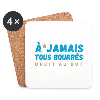 Marseillais alcool humour - Dessous de verre (lot de 4) - blanc - Devant