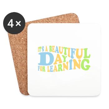 beautiful day for learning - Coasters (set of 4) - white - Front