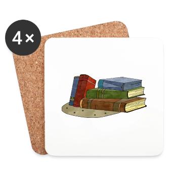 Buch - Untersetzer (4er-Set) - Weiß - Vorne