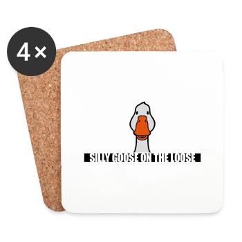 goose on the loose - Untersetzer (4er-Set) - Weiß - Vorne